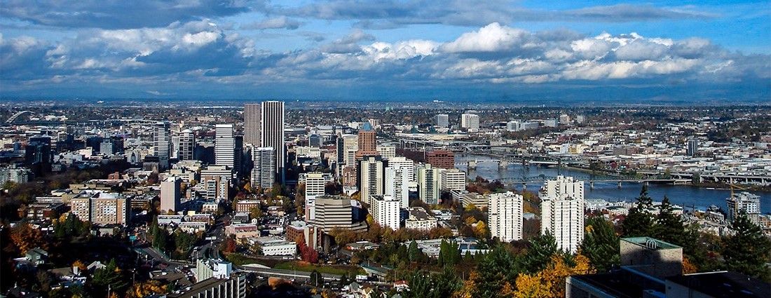 Skyline of Portland Oregon